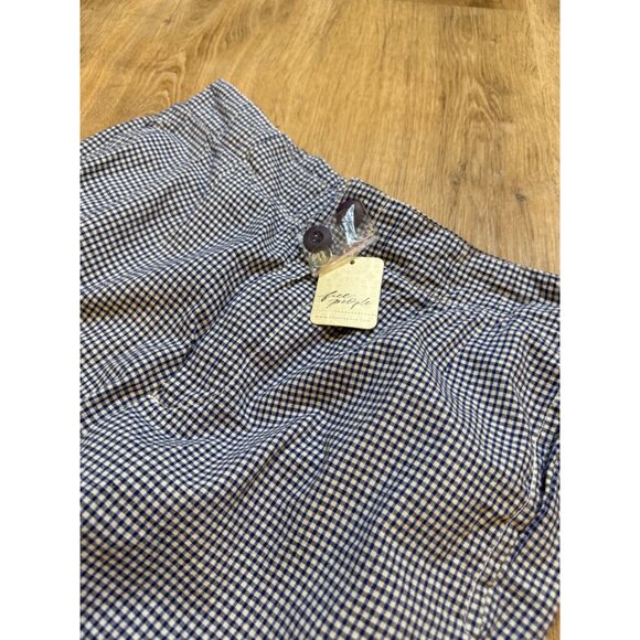 Free People Womens Blue Gingham Check Pants Size Medium NWT - Picture 7 of 7